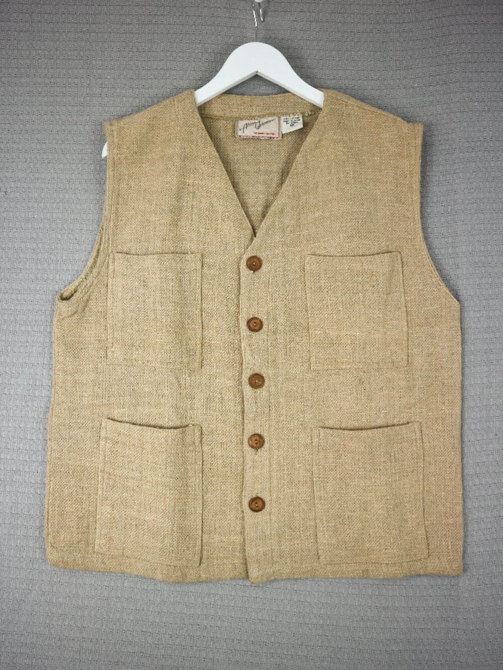 Address Unknown Vintage 1990s Cotton Knit Vest Mens Medium